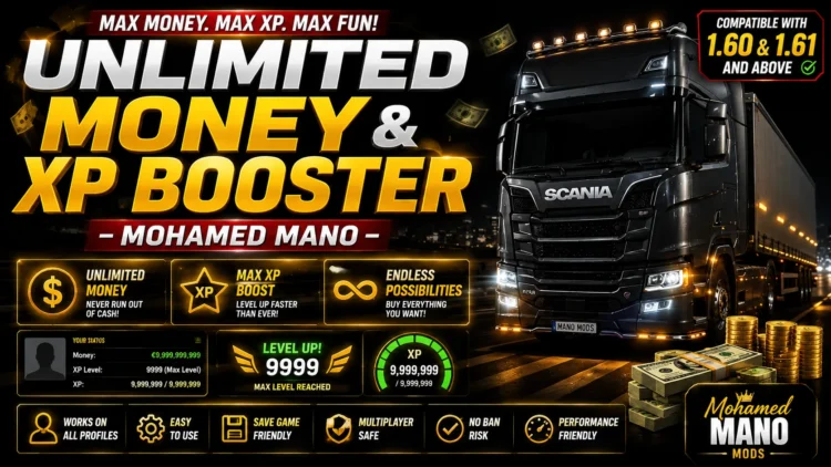 Unlimited Money & XP Booster – Mohamed Mano