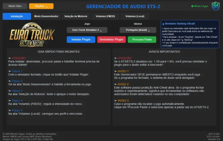 ETS-2/ATS AUDIO MANAGER v4.5