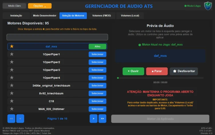 ETS-2/ATS AUDIO MANAGER v4.5