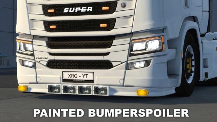 Painted Bumper Spoiler for Scania Next Gen S/R v1.60
