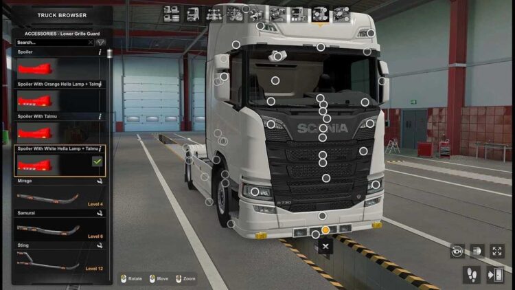 Painted Bumper Spoiler for Scania Next Gen S/R v1.60