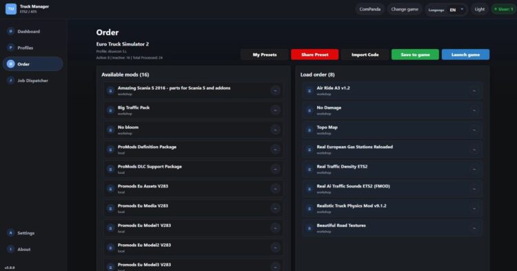 Truck Mod Manager v5.0