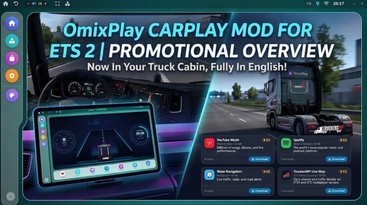 OmixPlay UI Carplay Youtube Spotify