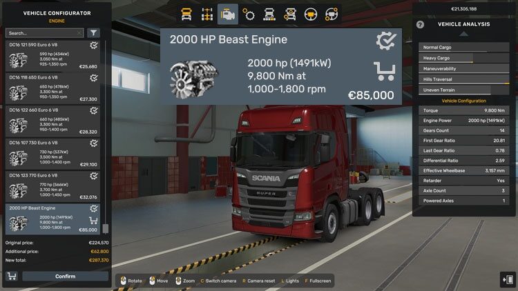 2000 HP Beast Engine V1.1 (ETS2 V1.61)