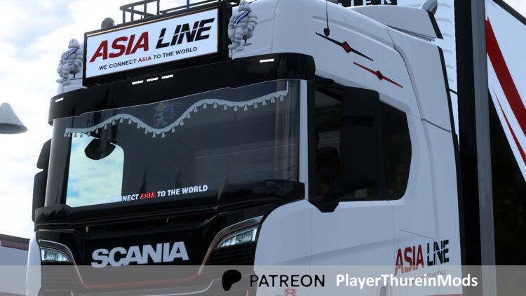 ETS2 Asia Line Combo Skin for Scania R –1.60 Compatibility Update