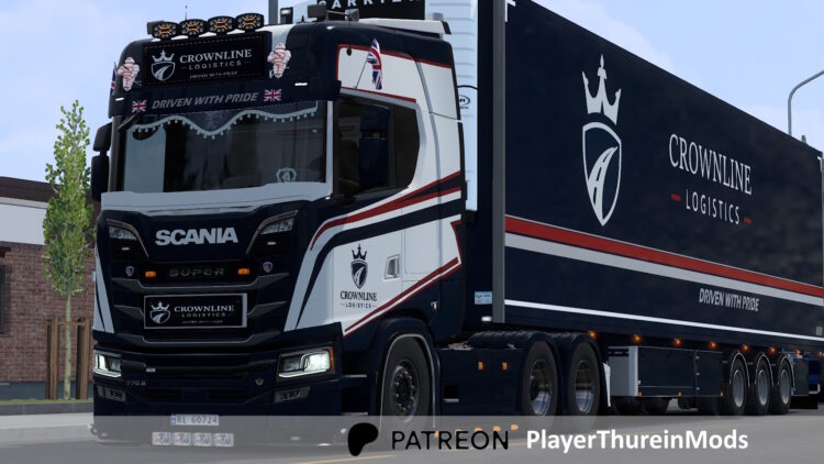 ETS2 1.60 Crownline Combo Skin for Scania S by Player Thurein