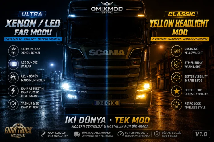 Ultra Xenon / LED & Nostaljik Sarı Far Modu V1.0