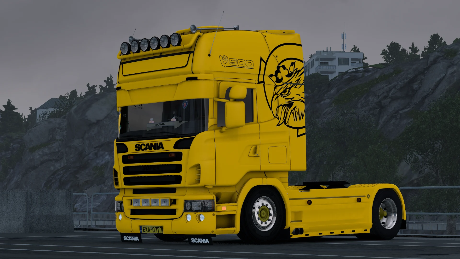 Yellow Scania R500 Greek Style