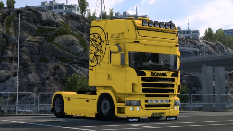 Yellow Scania R500 Greek Style