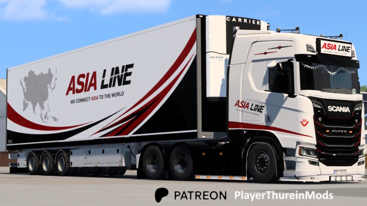 ETS2 Asia Line Combo Skin for Scania S –1.60 Compatibility Update