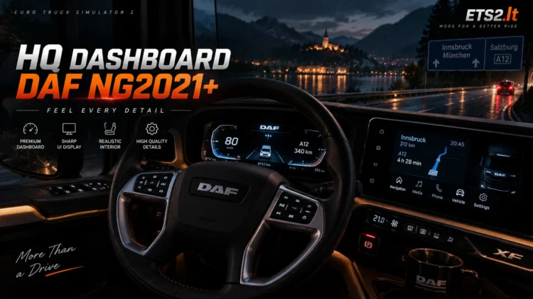 [1.61] High Quality Dashboard DAF NG2021+ – V2.14