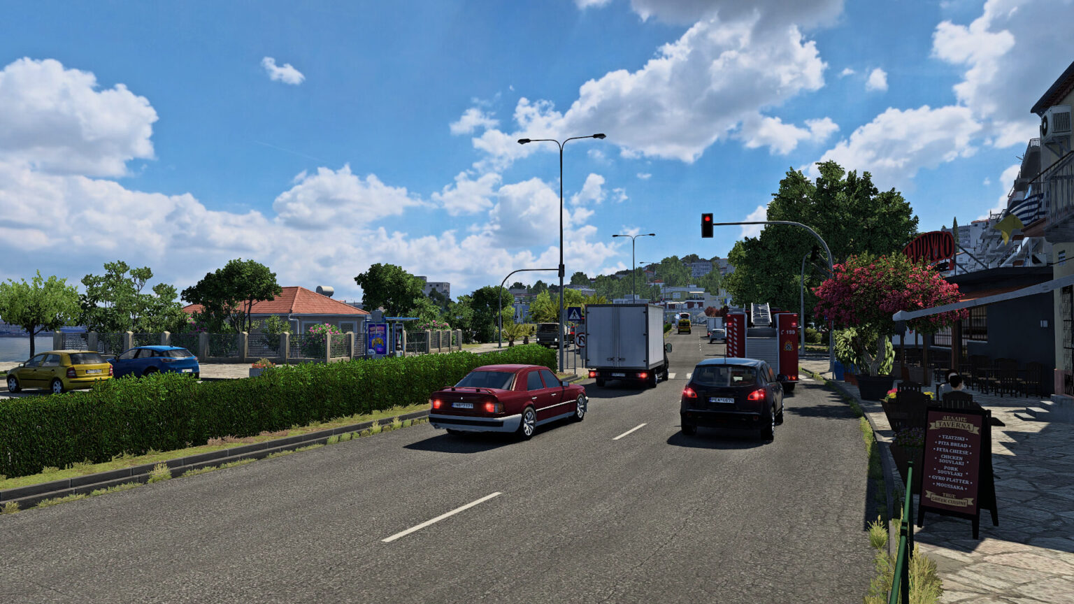 Veículos da IA com novas paletas de cores realistas no ETS 2