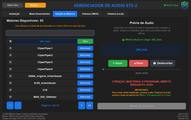 ETS-2/ATS AUDIO MANAGER v4.8