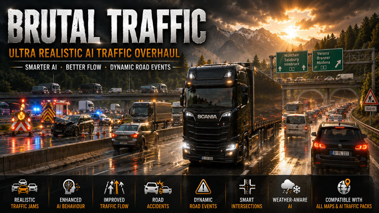 ETS2 Brutal Traffic V8.3