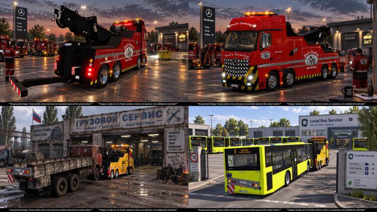 M.B. ACTROS MPIV CRANETRUCK & CARGO PACK v3.0 ETS2 1.60-1.61.x