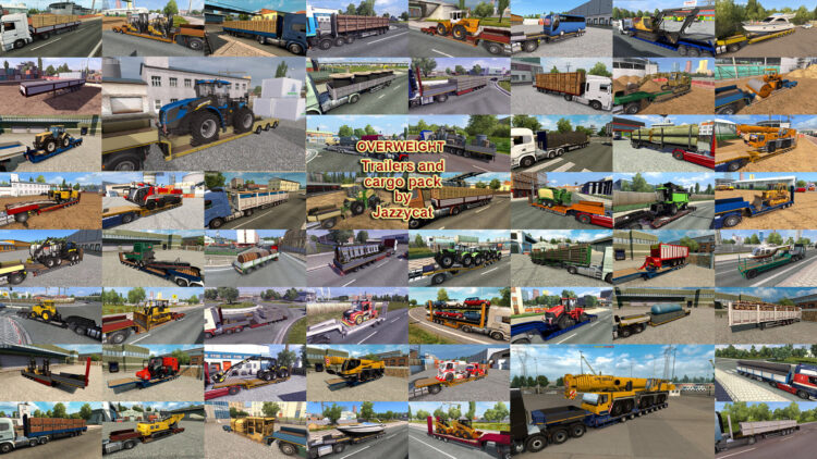 Overweight Trailers and Cargo Pack by Jazzycat v11.10.5