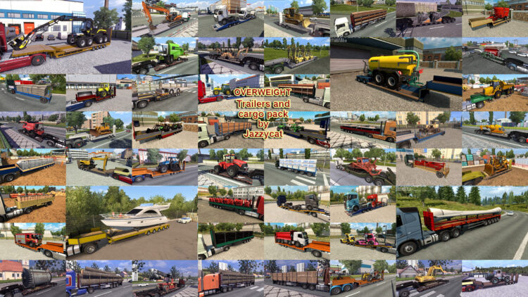Overweight Trailers and Cargo Pack by Jazzycat v11.10.5