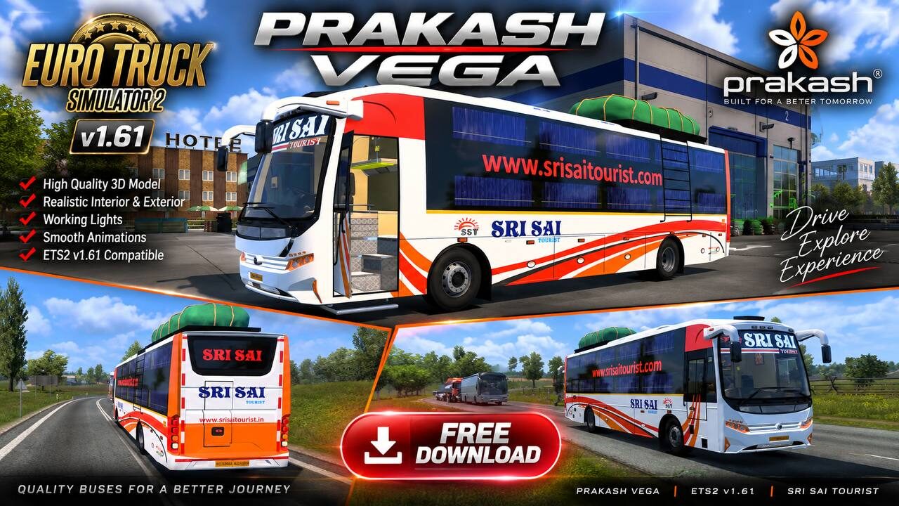 Prakash Vega Sleeper Mod V5.0 ETS2 1.60-1.61