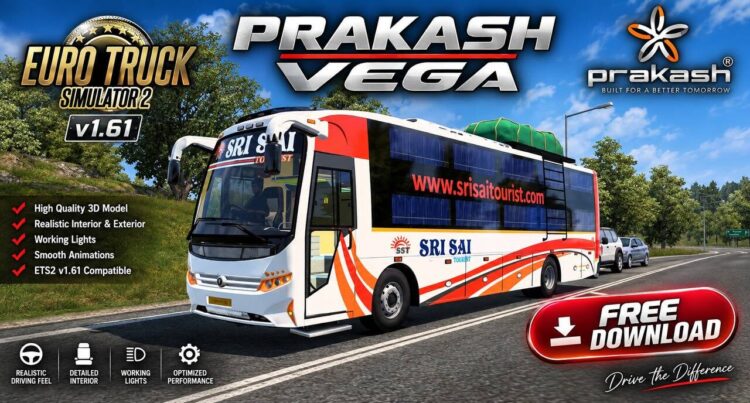 Prakash Vega Sleeper Mod V5.0 ETS2 1.60-1.61