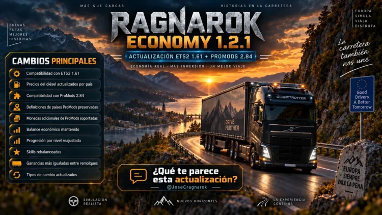 RAGNAROK Economy v1.2.1 – ETS2 1.61 + ProMods 2.84