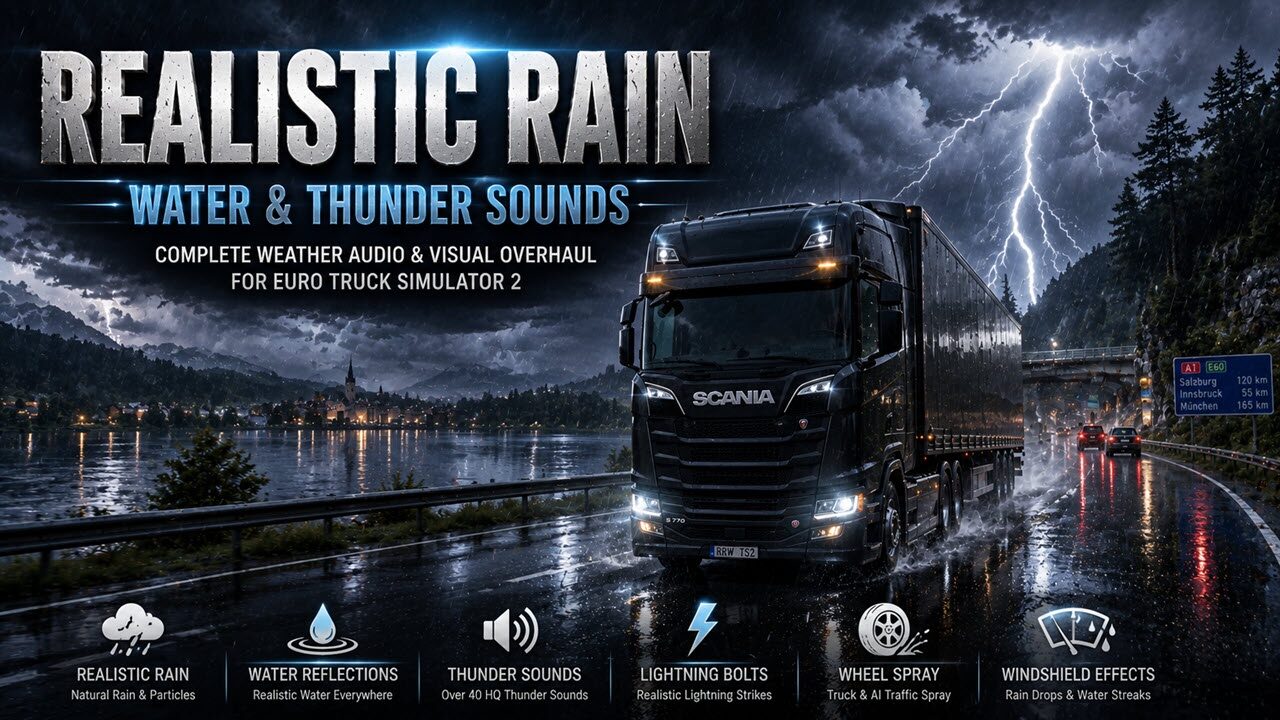Realistic Rain And Water And Thunder Sounds V10.8