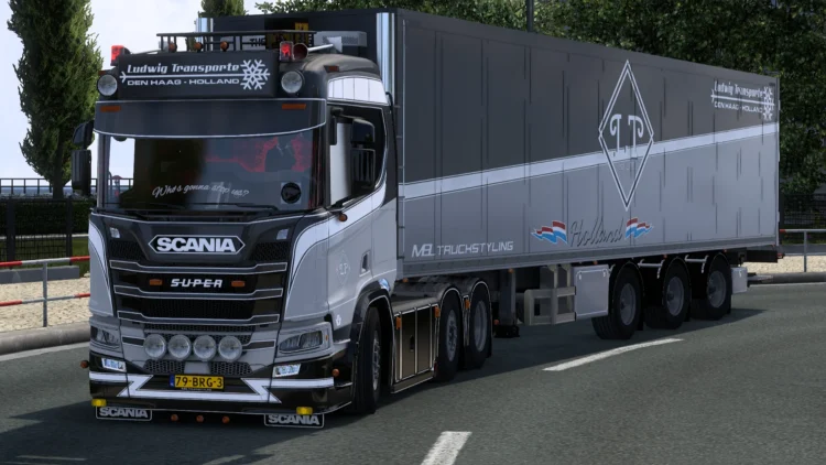 Scania R590 Ludwig Transporte & Schmitz Trailer v1.60