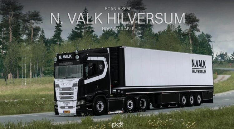 Scania S650 + N. Valk Trailer v1.0