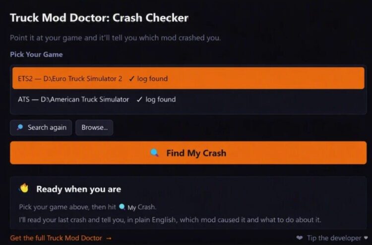 ETS2 & ATS Truck Crash Doctor v1.0