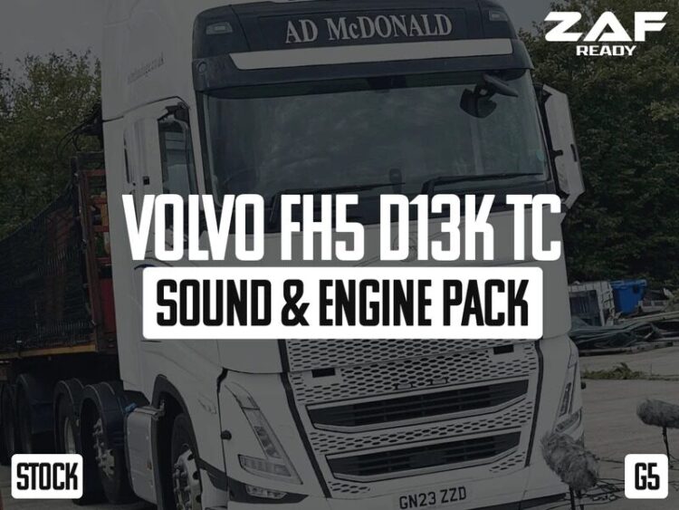 Volvo FH5 D13K500TC Sound & Engine Pack v1.3