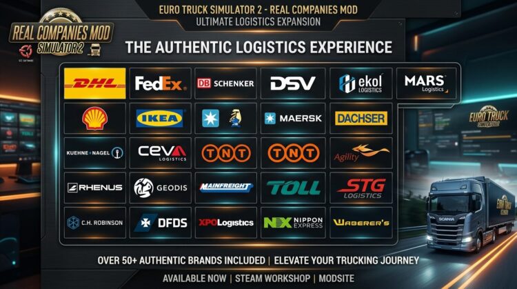 Real Companies, 2D UI Logos & Cargo Logistics Mod
