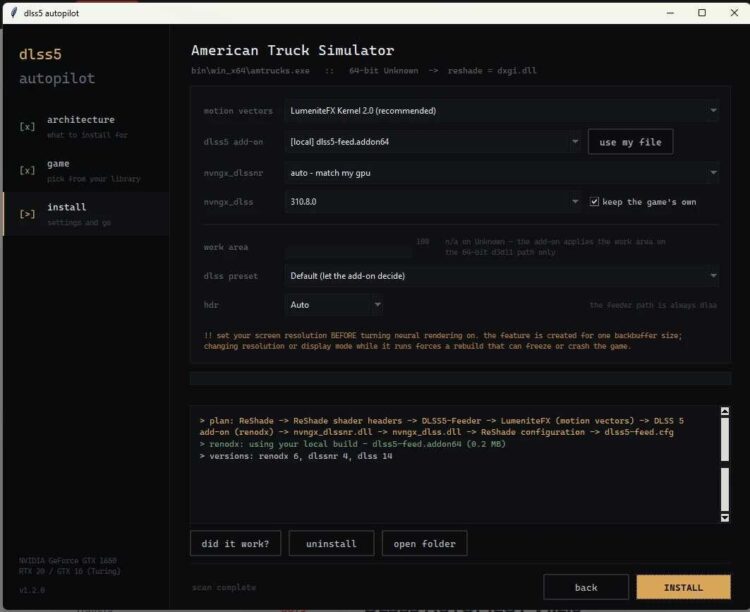 DLSS5 Autopilot v1.2