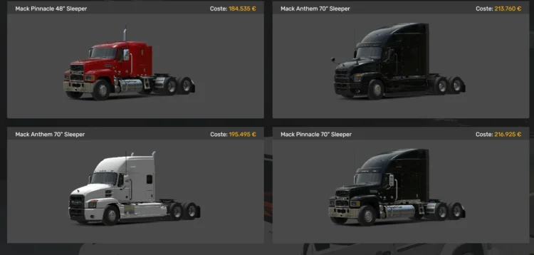 Mack fleet for ETS2 1.61