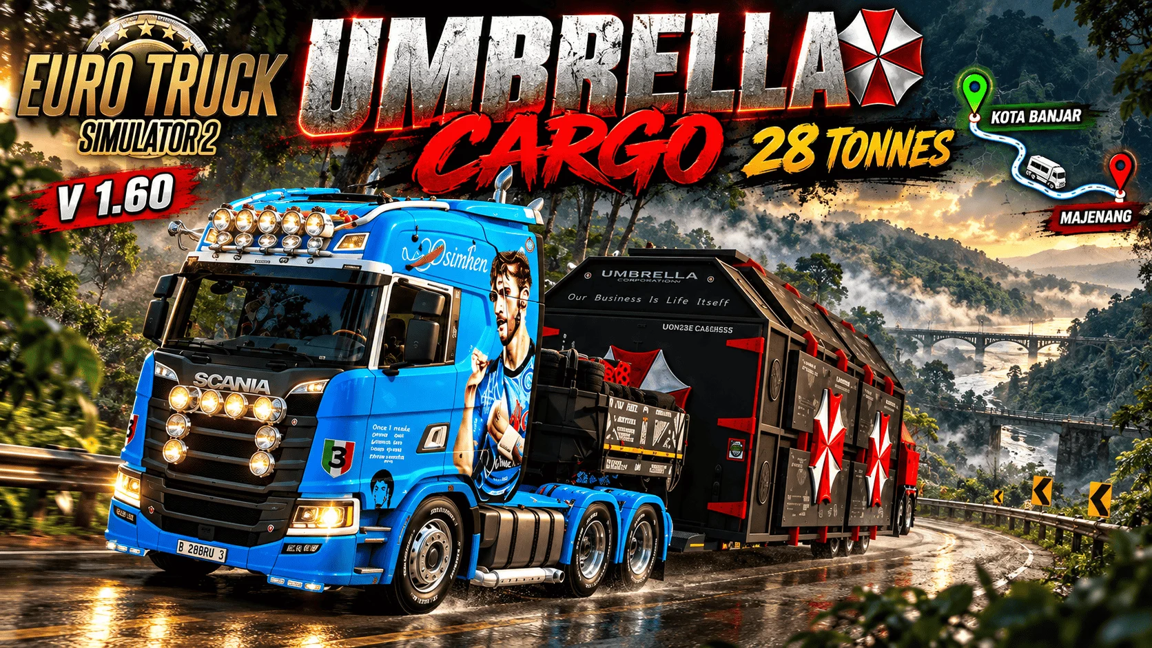Oversized Umbrella Cargo for ETS2 v. 1.61