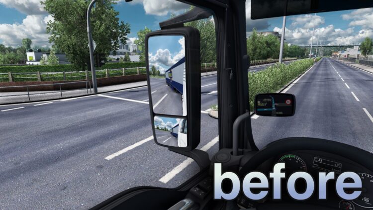 True Mirror FOV for ETS2